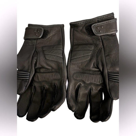 NWT Highway 21 Black Ivy Women's Motorcycle Gloves Goat Skin Leather - Picture 2 of 5